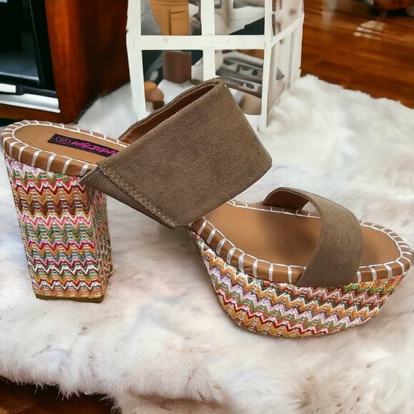 NIB WOVEN MIRACLE PLATFORM SANDAL Size 8.5 - Picture 2 of 8